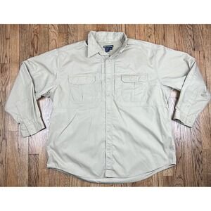 5.11 511 Tactical Series Long Sleeve Concealed Shirt Khaki Vented Men's Sz 2XL